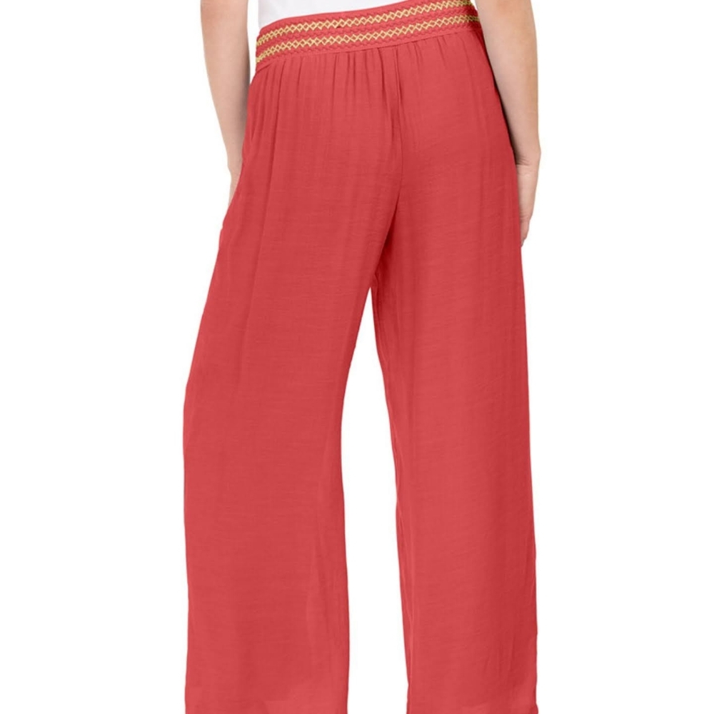 JM Collection Bohemian style flowy wide leg pants, NEW - Picture 4 of 11